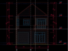 [CAD + Sketchup] Bản vẽ biệt thự phố 3 tầng 8.5x11.5m ( Kiến trúc, kết cấu, điện nước)